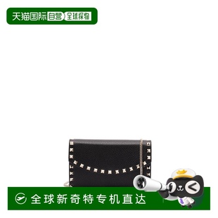 黑色 自营 带表带钱包 valentino 美国奥莱直 garavani`Rockstud