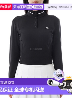 韩国直邮J.LINDEBERG Hertta 长袖 Polo 衫 (GWJT14031-9999) 长T