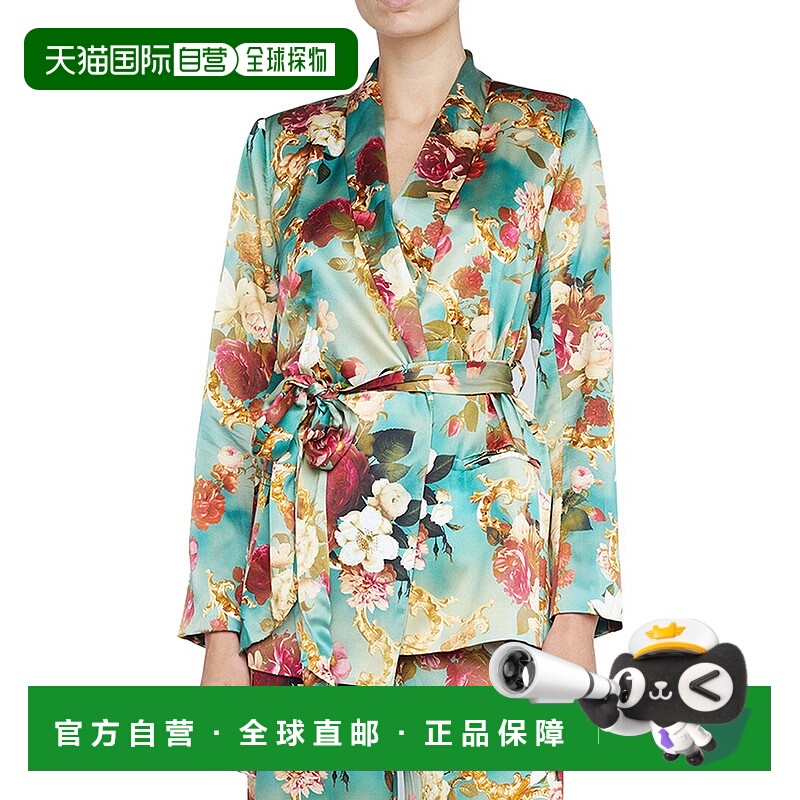 自营L'AGENCE Everly Wrap Shawl Silk Blazer - yellow 美国奥莱