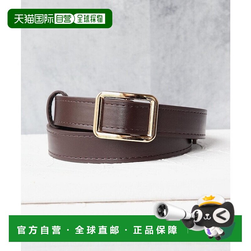 日本直邮florge 无段阶调节复古风简单方形扣腰带 FL8218EW05109