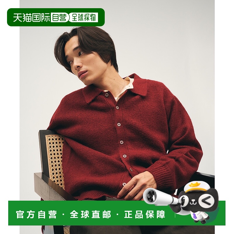 1h可退 日本直邮Adoon plain 男女同款 银色徽章针织Polo衫 宽松