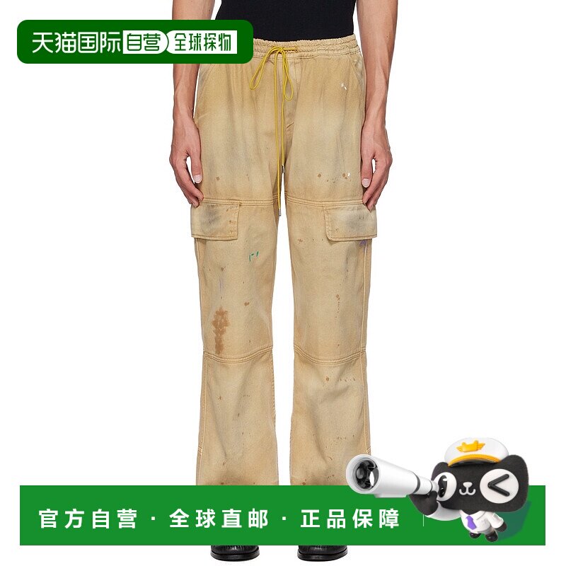 1h可退 香港直邮潮奢 Rhude 男士 米色 Plateau 工装裤 RHPF23PA0
