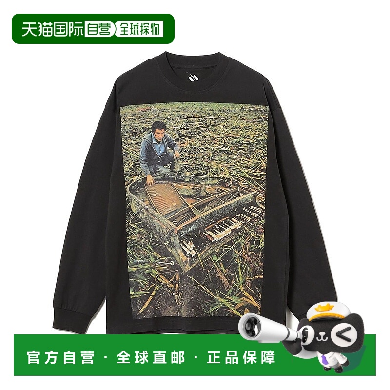 1h可退 日本直邮THE TRILOGY TAPES 男装 艺术感废墟钢琴图案长袖