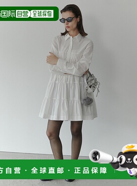 1h可退 日本直邮LE CIEL BLEU 女装 宽松A字 荷叶边衬衫裙 27A654