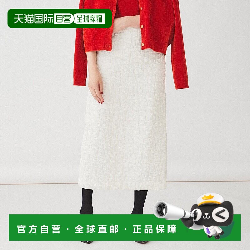 日本直邮UNTITLED 方块图案提花窄版短裙 [UN1285EW067091]