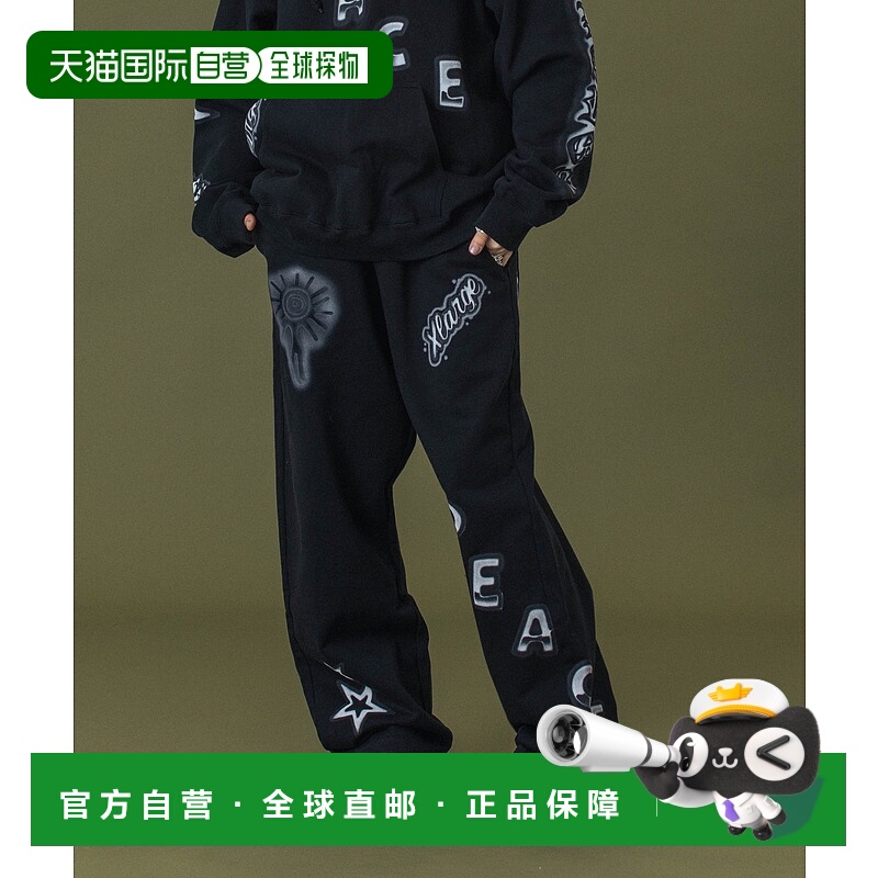 1h可退 日本直邮XLARGE 男女同款 宽松版型 原创图形印花运动裤 1