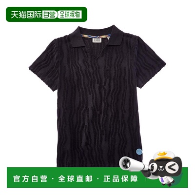 自营Scotch & Soda Towelling Jacquard Polo Shirt - black 美国