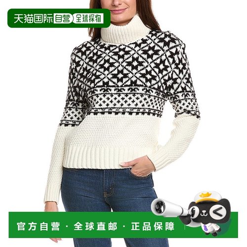 自营Bogner Nadia Wool-Blend Sweater - White 毛衣美国直发奥莱