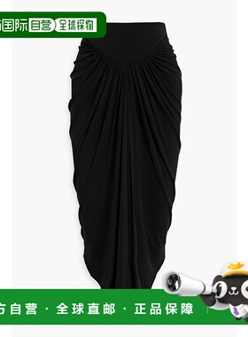 1h可退 香港直邮Alaia 女士 垂坠半身裙 AA9J05476J050 black黑色