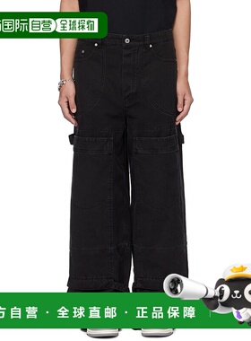 1h可退 香港直邮off-white 男士 黑色 Canvas Carpenter 长裤 OMC