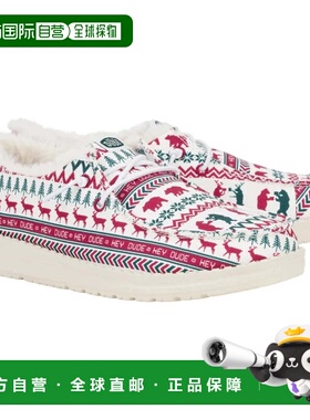 自营Hey Dude Wendy Holiday Cheers 43009-119 Women's White Sl