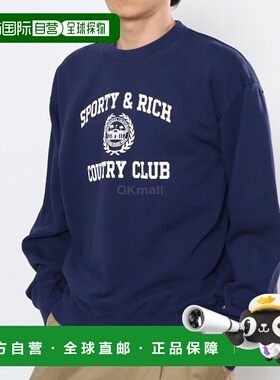 韩国直邮Sporty&Rich CRAW2327NA 31 校徽圆领毛衣 男士 休闲服装
