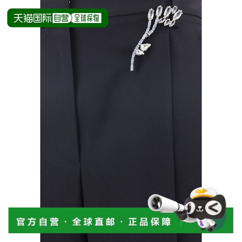 1h可退 香港直邮PRADA 女士休闲裤 P238ISOOO15CDF0008 AW2024 蓝