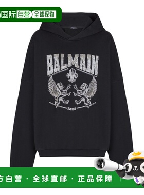 香港直邮BALMAIN 男士卫衣 GH1JT251PD33EAW SS2026 黑色 长袖连