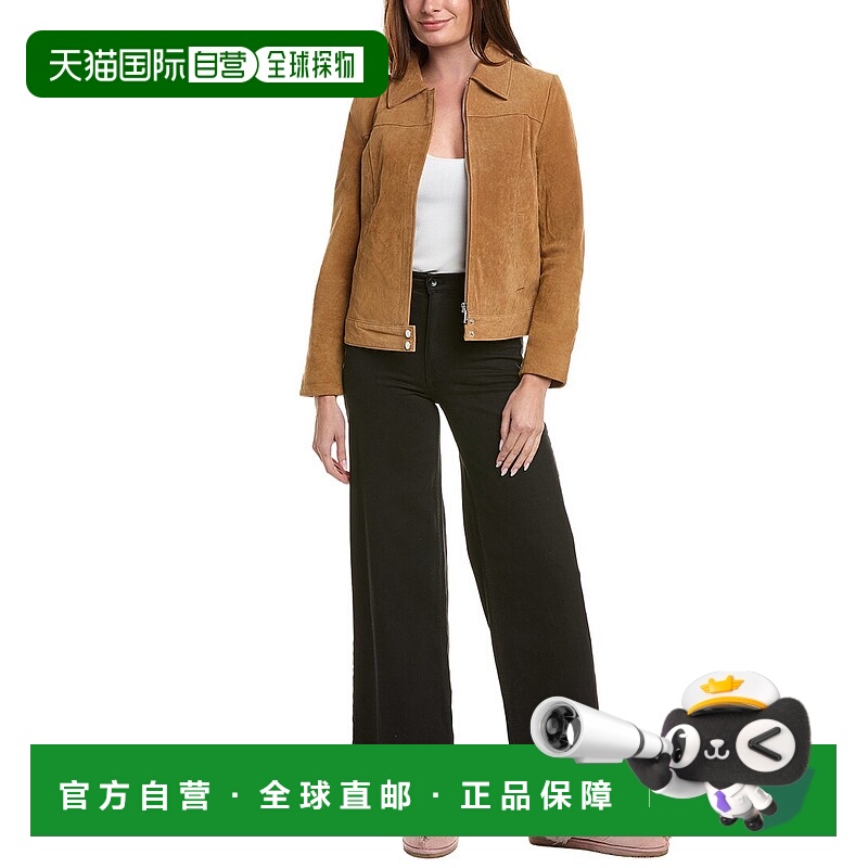 自营Nicole Miller Suede Jacket - brown 美国奥莱直发