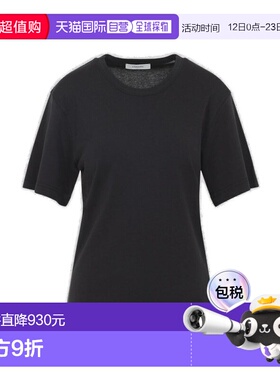1h可退 香港直邮Lemaire 女士 羅紋 T 卹 TS0002LJ1016 black黑色