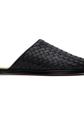 潮奢 Bottega Veneta 葆蝶家 男士 黑色 Sunday 拖鞋 730273V2ED0