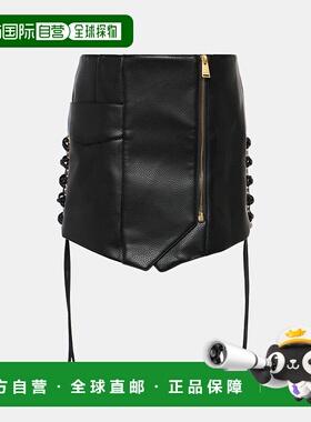 1h可退 香港直邮Simkhai 女士 皮革迷你半身裙 001397 black黑色