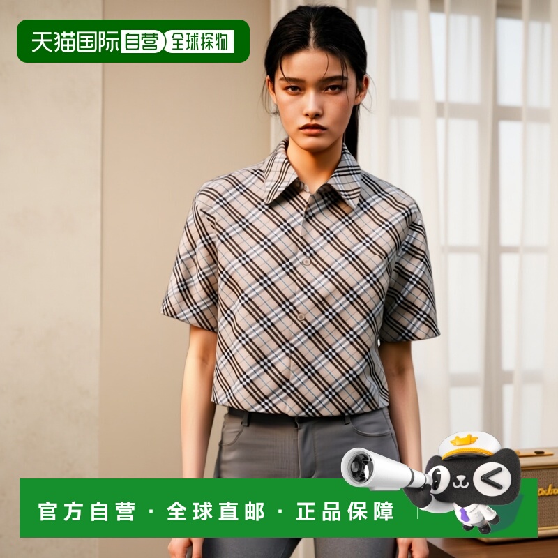 香港直邮BURBERRY 女士衬衫 8101121C1849 SS2025 灰色 SP25-WW-T
