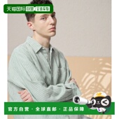 优质亚麻衬衫 MEN 条纹 日潮跑腿UNIQLO优衣库 GREEN XS新款