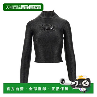 香港直邮Diesel 迪赛 女士 黑色粘胶纤维混纺上衣 A141870QVCE