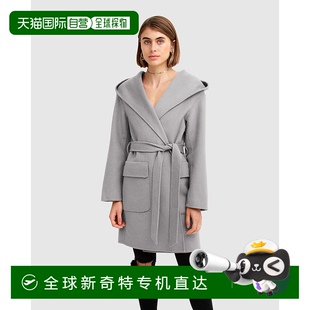 灰色泥灰 自营 bloom甜美逃生长袍外套 belle 美国奥莱直发