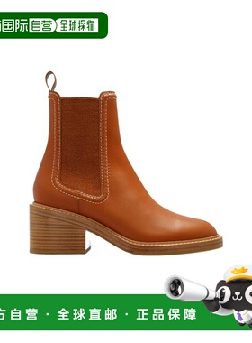 香港直邮CHLOÉ 女士高跟鞋 C22A685AF210 SS2023 棕色 高跟踝靴