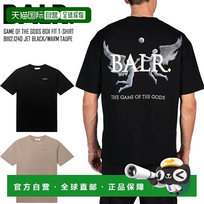 日本直邮BALR 男士刺绣背面LOGO短袖T恤 GAME OF THE GODS 奢华盒