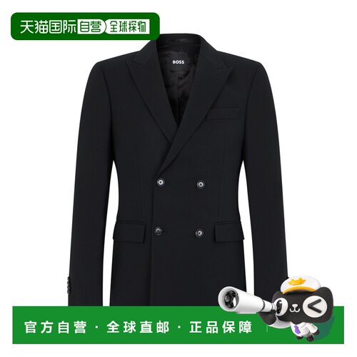 欧洲直邮BOSS 男士西服 50571938001 AW2026 黑色【付后1h可退】