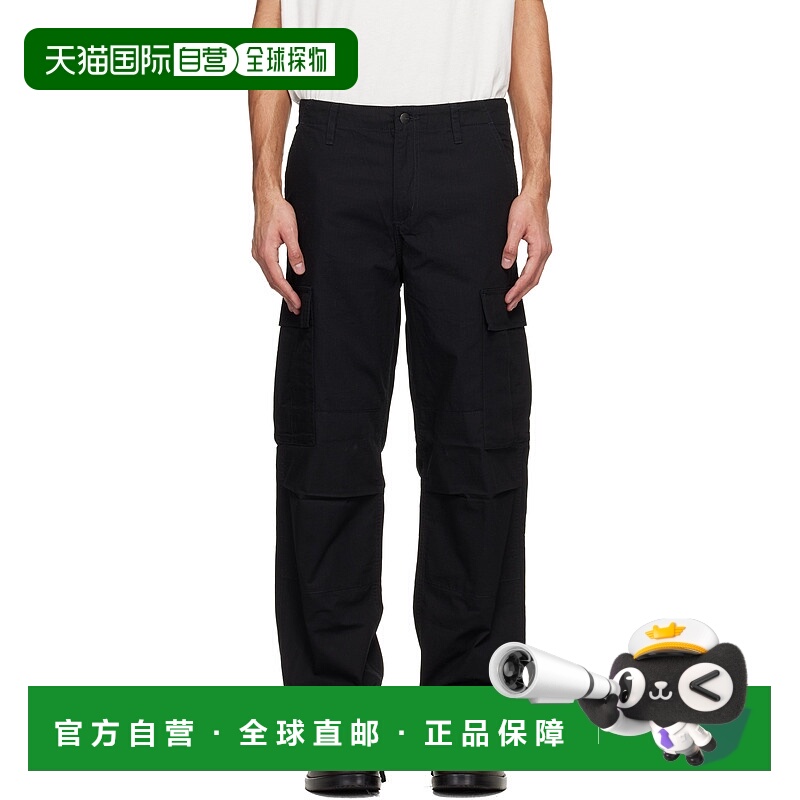 香港直邮潮奢 CARHARTT WIP 男士 黑色 Regular 工装裤 I032467