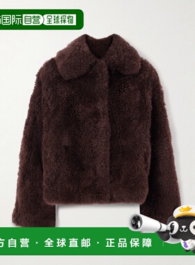 1h可退 香港直邮YVES SALOMON 女士 毛羊皮夹克 26W26WYV51152MAA
