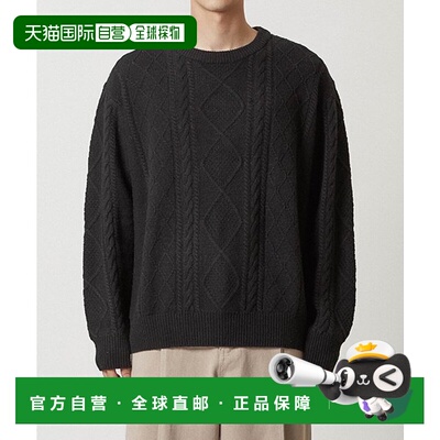 韩国直邮MIMTHEWARDROBE公用男针织M222RT1BK_3 SEMI-OVERSIZED W