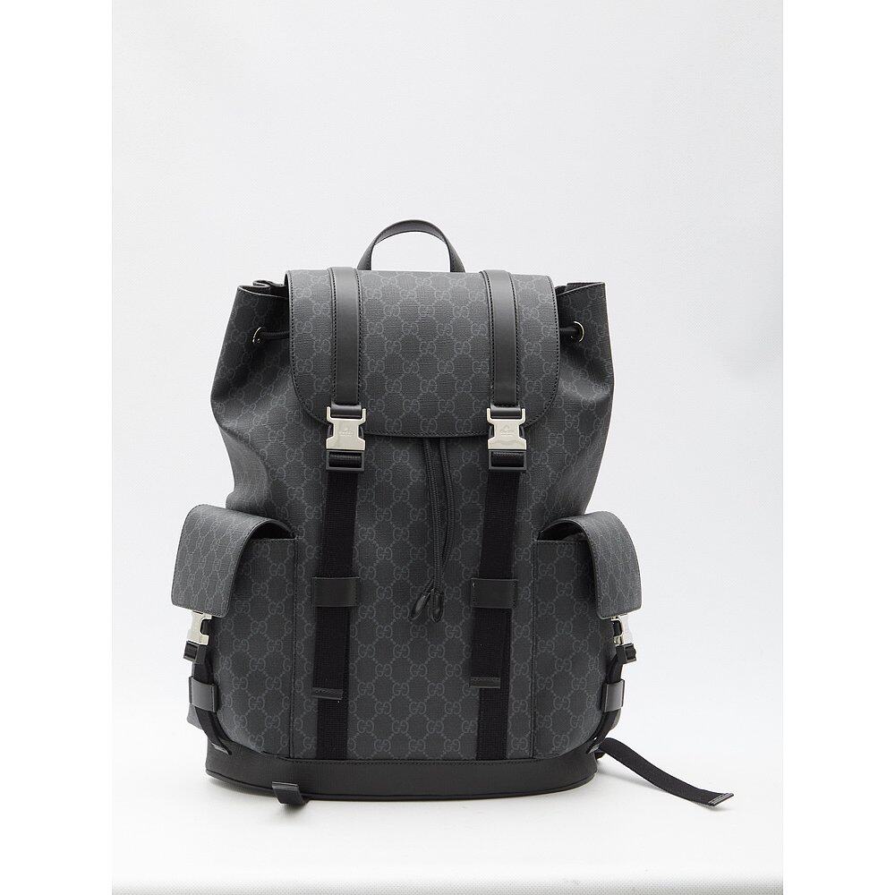 GUCCI 男士双肩包 792080FADJQ1185 CO 黑色 GG backpack