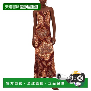 Maxi Paisley Slip Dress 美国奥莱直发长裙 自营Farm tan Rio
