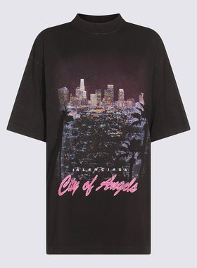 BALENCIAGA 女士T恤 764235TSVR21041 AW2025 黑色