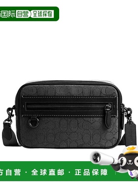 香港直邮COACH 男士斜挎包 CBF21BLK AW2025 黑色 THEO 经典SIGNA