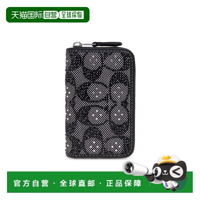 香港直邮COACH 女士卡包 CX2440LHBLK SS2026 黑色 Clutch bag wi