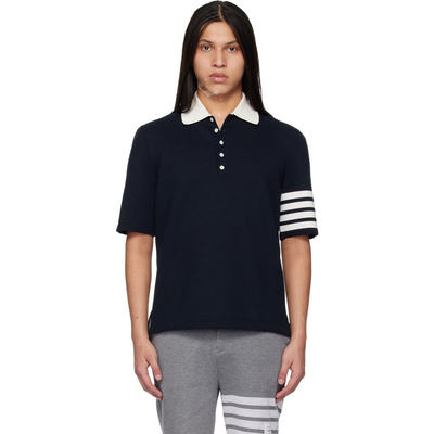1h可退 香港直邮Thom Browne 汤姆 布朗 男士 海军蓝 Crest Intar