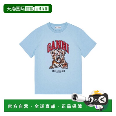 香港直邮GANNI 女士T恤 T4007745女装