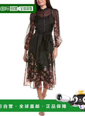 自营Ted Baker Organza Maxi Dress - black 美国奥莱直发连衣裙