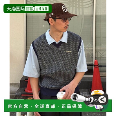 日本直邮CIAOPANIC 男女同款 麻感鸟眼纹V领无袖针织背心 CPZ2061