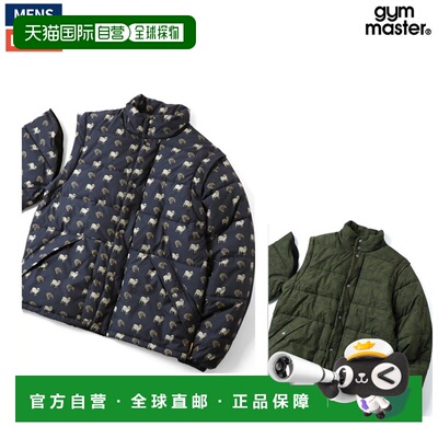 日本直邮Gym Master Happy Paint 双向立领夹克带内衬外套背心街G