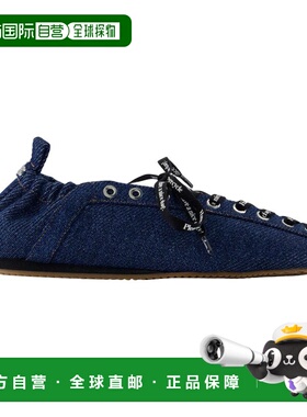 香港直邮GANNI 女士芭蕾乐福鞋 B1040015 SS2026 蓝色 Ganni Lace