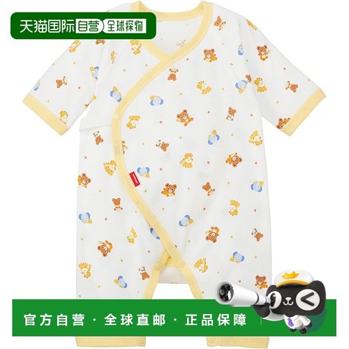 【日本直邮】MIKIHOUSE 全棉印花婴儿内衣 黄60-70cm 40-2346-142