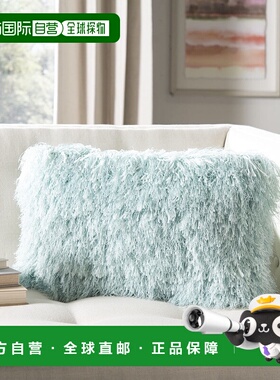 Safavieh Shag Modish 金属枕头 - 浅蓝色 【美国奥莱】直发