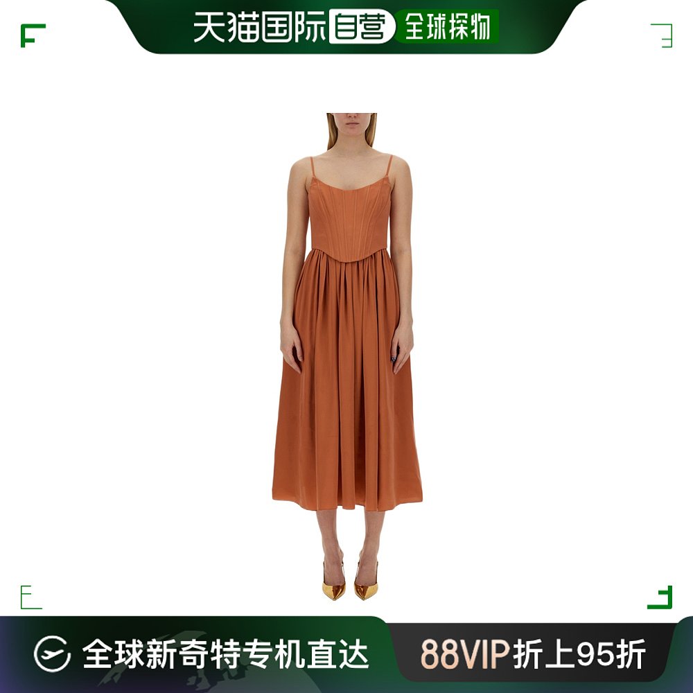 香港直邮潮奢 ZIMMERMANN女士褶饰吊带连衣裙 7960DRS2