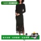 black 自营Toccin 美国奥莱直发 Midi Dress Darby Fringe