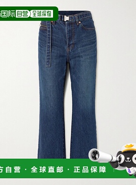 1h可退 香港直邮潮奢 Sacai 女士 喇叭牛仔裤 SCW208 blue蓝色 舒