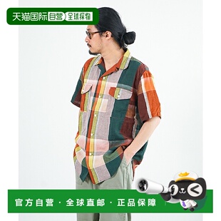 日本直邮[01-8067-C44]orSlow 短袖原创格纹工作衬衫 短袖原创格