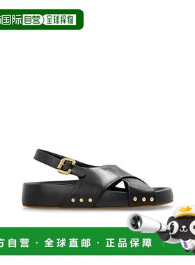 香港直邮CHLOÉ 女士凉鞋 CH25A10AH3001 AW2025 黑色 Leather san
